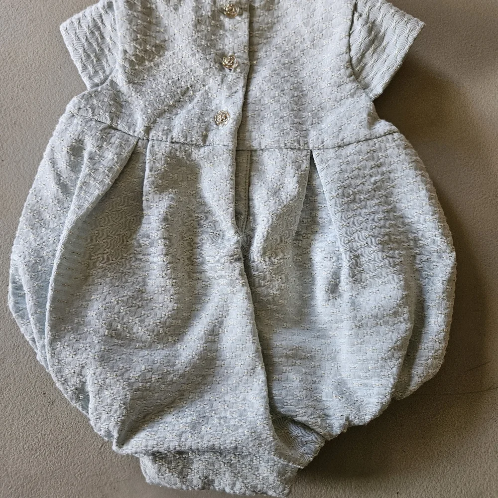 Shabby Chic Baby Girl Romper